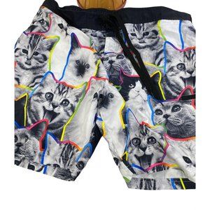 Walnut & 39 Rainbow cat sz XXL swim trunks